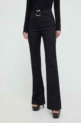 Zdjęcie produktu Pinko spodnie damskie kolor czarny dzwony high waist 102263.A1L2