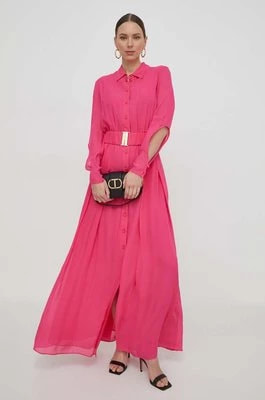 Zdjęcie produktu Pinko sukienka kolor różowy maxi rozkloszowana 102965.A1JZ