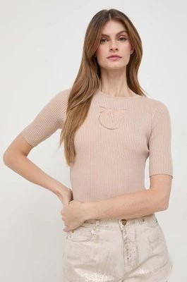 Zdjęcie produktu Pinko sweter jedwabny kolor beżowy lekki 102017.A1KW