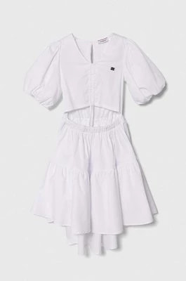 Zdjęcie produktu Pinko Up sukienka dziecięca kolor biały mini rozkloszowana