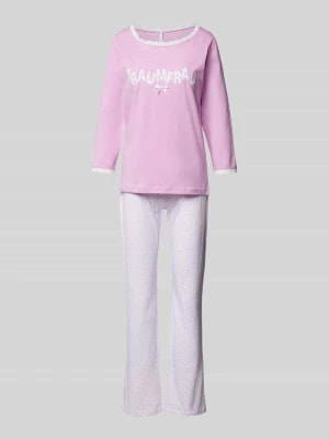 Zdjęcie produktu Piżama z wyhaftowanym napisem model ‘Traumfrau’ LOUIS & LOUISA
