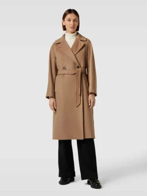 Zdjęcie produktu Płaszcz z żywej wełny z wiązanym paskiem model ‘RESINA’ Weekend Max Mara