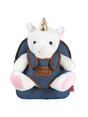 Zdjęcie produktu Plecak Denim z przytulanką - Tiara Unicorn wiek 2+ Perletti Toys