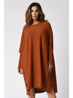 Zdjęcie produktu Plus Size Company Sukienka "Riyad" w kolorze jasnobrązowym rozmiar: 52/54