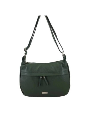 Zdjęcie produktu Pojemna torebka na ramię z kieszenią - Zielona ciemna Merg