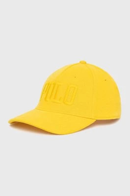 Zdjęcie produktu Polo Ralph Lauren czapka 710865187001 kolor żółty gładka