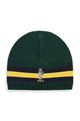 Zdjęcie produktu Polo Ralph Lauren czapka bawełniana dziecięca kolor zielony bawełniana