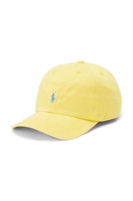 Zdjęcie produktu Polo Ralph Lauren czapka z daszkiem bawełniana dziecięca kolor żółty gładka