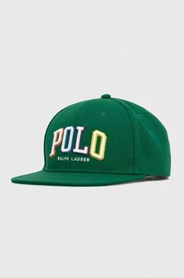 Zdjęcie produktu Polo Ralph Lauren czapka z daszkiem kolor zielony z aplikacją