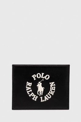 Zdjęcie produktu Polo Ralph Lauren etui na karty skórzane kolor czarny