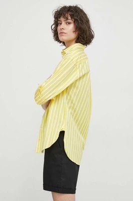 Zdjęcie produktu Polo Ralph Lauren koszula bawełniana damska kolor żółty relaxed z kołnierzykiem klasycznym