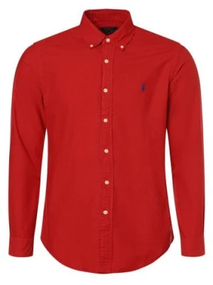 Zdjęcie produktu Polo Ralph Lauren Koszula męska Mężczyźni Modern Fit Bawełna czerwony jednolity button down,