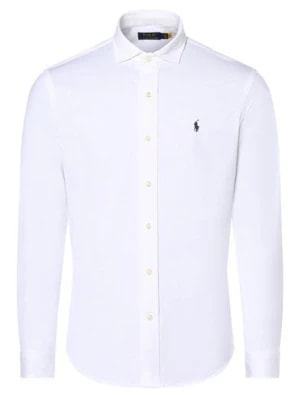 Zdjęcie produktu Polo Ralph Lauren Koszula męska Mężczyźni Regular Fit Bawełna biały jednolity kołnierzyk włoski,
