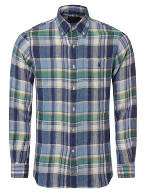 Zdjęcie produktu Polo Ralph Lauren Koszula męska Mężczyźni Regular Fit len niebieski|zielony w kratkę,