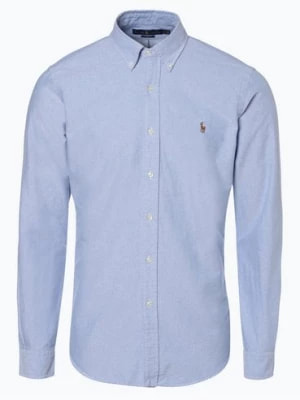 Zdjęcie produktu Polo Ralph Lauren Koszula męska Oxford Mężczyźni Slim Fit Bawełna niebieski jednolity button down,