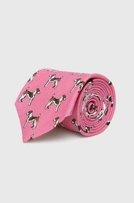 Zdjęcie produktu Polo Ralph Lauren krawat lniany kolor różowy