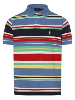 Zdjęcie produktu Polo Ralph Lauren Męska koszulka polo - Custom Slim Fit Mężczyźni Bawełna niebieski|wielokolorowy w paski,