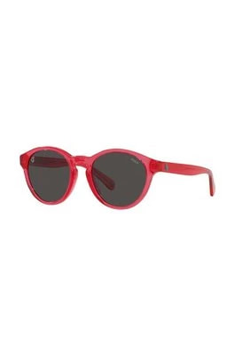 Zdjęcie produktu Polo Ralph Lauren okulary przeciwsłoneczne dziecięce kolor czerwony 0PP9505U