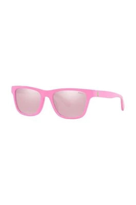 Zdjęcie produktu Polo Ralph Lauren okulary przeciwsłoneczne dziecięce kolor różowy 0PP9504U