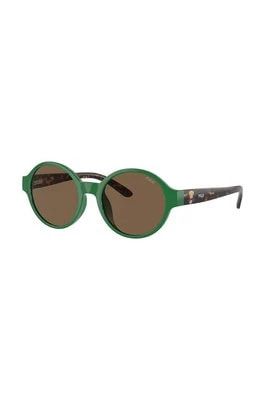 Zdjęcie produktu Polo Ralph Lauren okulary przeciwsłoneczne dziecięce kolor zielony 0PP9508U