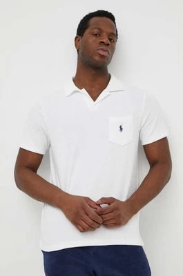Zdjęcie produktu Polo Ralph Lauren polo męski kolor biały gładki