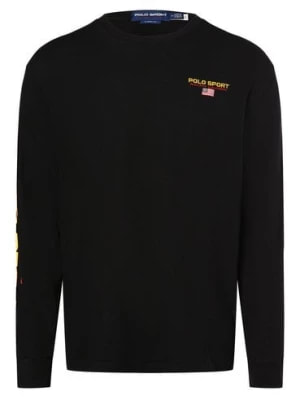 Zdjęcie produktu Polo Sport Męska koszula z długim rękawem Mężczyźni Bawełna czarny jednolity,