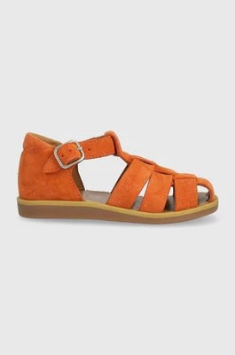 Zdjęcie produktu Pom D'api sandały skórzane dziecięce kolor pomarańczowy