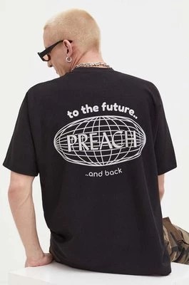 Zdjęcie produktu Preach t-shirt bawełniany kolor czarny z nadrukiem