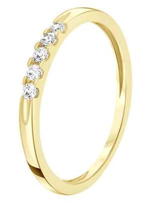 Zdjęcie produktu Pretty Solos Złoty pierścionek z cyrkoniami rozmiar: 48