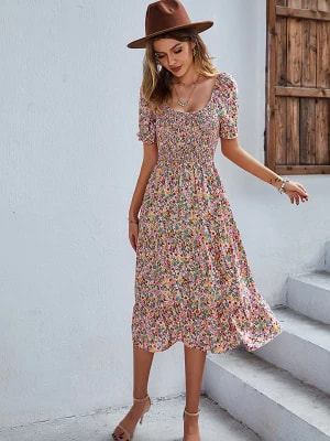 Zdjęcie produktu Pretty Summer Sukienka w kolorze jasnoróżowym ze wzorem rozmiar: XL