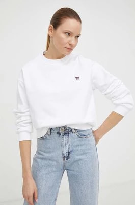 Zdjęcie produktu PS Paul Smith bluza bawełniana damska kolor biały z aplikacją