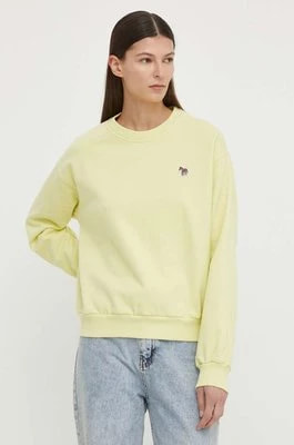 Zdjęcie produktu PS Paul Smith bluza bawełniana damska kolor żółty z aplikacją