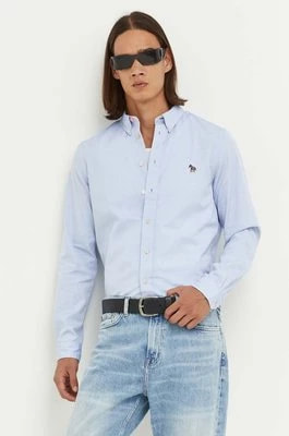 Zdjęcie produktu PS Paul Smith koszula bawełniana męska kolor niebieski slim z kołnierzykiem button-down