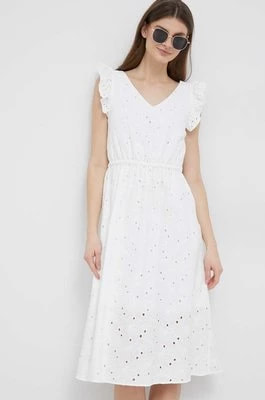 Zdjęcie produktu PS Paul Smith sukienka bawełniana kolor biały mini rozkloszowana