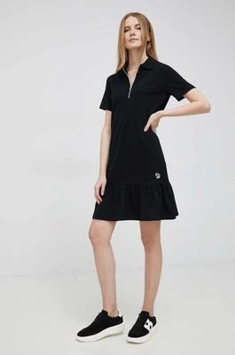 Zdjęcie produktu PS Paul Smith sukienka bawełniana kolor czarny mini prosta