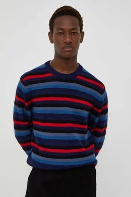 Zdjęcie produktu PS Paul Smith sweter wełniany męski kolor granatowy
