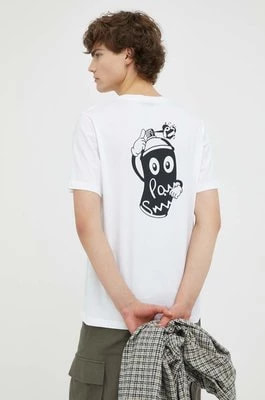 Zdjęcie produktu PS Paul Smith t-shirt bawełniany kolor biały z nadrukiem