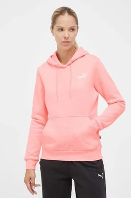 Zdjęcie produktu Puma bluza damska kolor różowy z kapturem gładka
