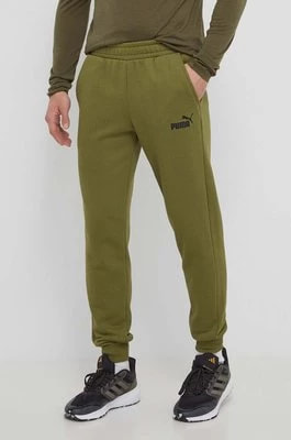 Zdjęcie produktu Puma spodnie dresowe kolor zielony z nadrukiem 586715