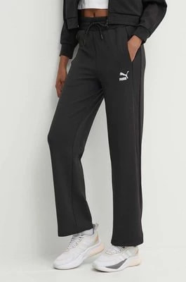Zdjęcie produktu Puma spodnie dresowe T7 High Waist Pant kolor czarny gładkie 624212