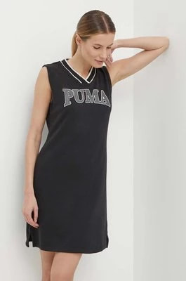 Zdjęcie produktu Puma sukienka SQUAD kolor czarny mini prosta 679671