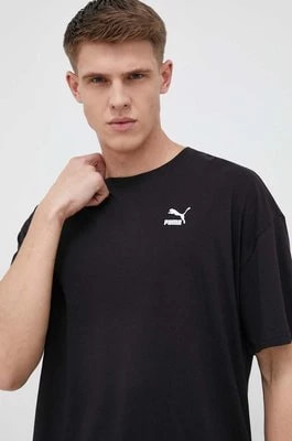 Zdjęcie produktu Puma t-shirt bawełniany kolor czarny gładki 538070-88