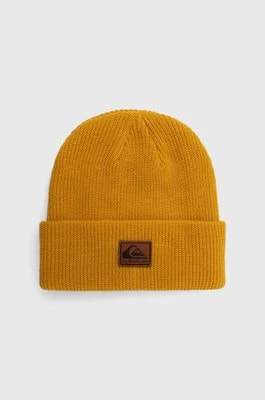 Zdjęcie produktu Quiksilver czapka kolor żółty z grubej dzianiny