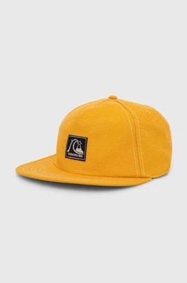 Zdjęcie produktu Quiksilver czapka z daszkiem bawełniana kolor żółty z aplikacją