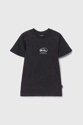 Zdjęcie produktu Quiksilver t-shirt bawełniany dziecięcy CHROME LOGO kolor czarny z nadrukiem