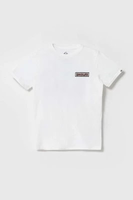Zdjęcie produktu Quiksilver t-shirt bawełniany dziecięcy MAROONEDYTH kolor biały z nadrukiem