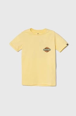 Zdjęcie produktu Quiksilver t-shirt bawełniany dziecięcy RAINMAKERYTH kolor żółty z nadrukiem