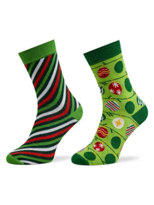 Zdjęcie produktu Rainbow Socks Zestaw 2 par wysokich skarpet damskich Xmas Balls Kolorowy