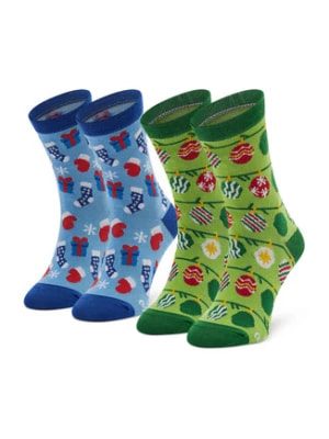 Zdjęcie produktu Rainbow Socks Zestaw 2 par wysokich skarpet dziecięcych Xmas Socks Balls Kids Gift Pak 2 Kolorowy
