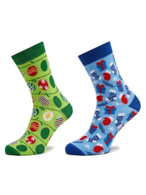 Zdjęcie produktu Rainbow Socks Zestaw 2 par wysokich skarpet unisex Xmas Socks Balls Adult Gifts Pak 2 Kolorowy